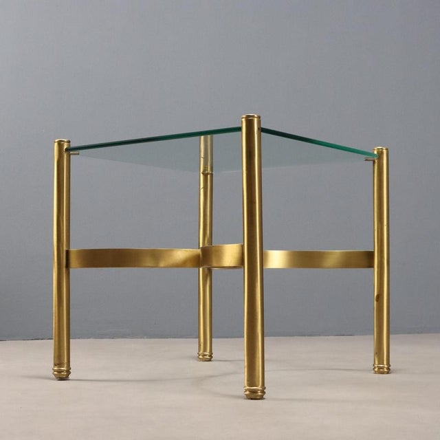 Brass Coffee Table with Glass Top, 1970s For Sale - Image 9 of 10
