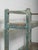 Handcrafted Wooden Shelf With Original Distressed Blue-Green Paint For Sale - Image 4 of 5