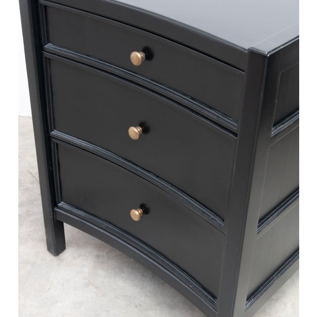 Transitional Pair of 3 Drawer Nightstands For Sale - Image 3 of 10