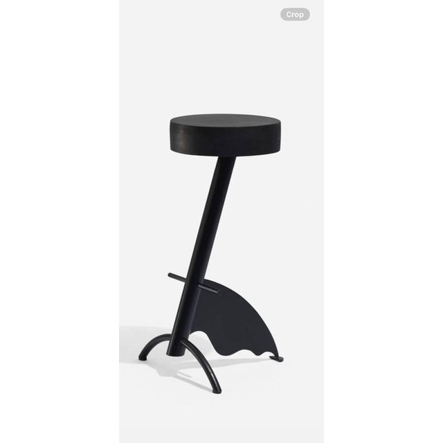 Black Sculptural Base Zeus Maurizio Peregalli Postmodern Memphis Platform Stool Table New 1996 For Sale - Image 8 of 10