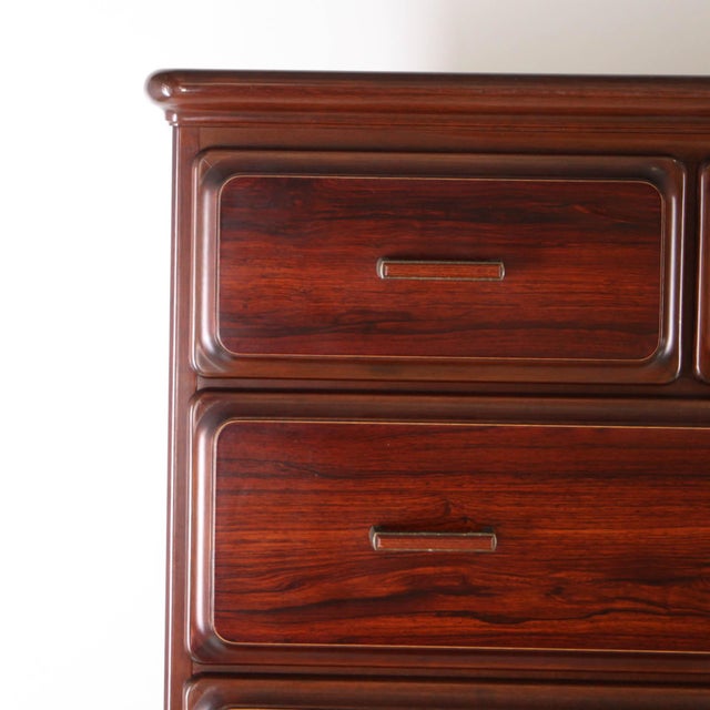 Wood Japanese High Chest of Drawers, 1980s For Sale - Image 7 of 14