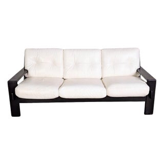 Three-Seater Sofa in Leather from Asko Finland For Sale
