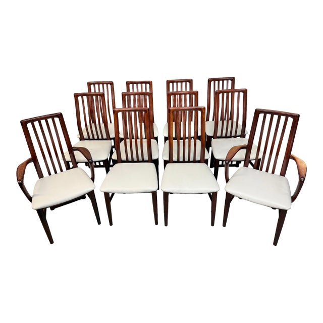 Vintage Danish Modern Rosewood Dining Chairs - Set of 12 For Sale