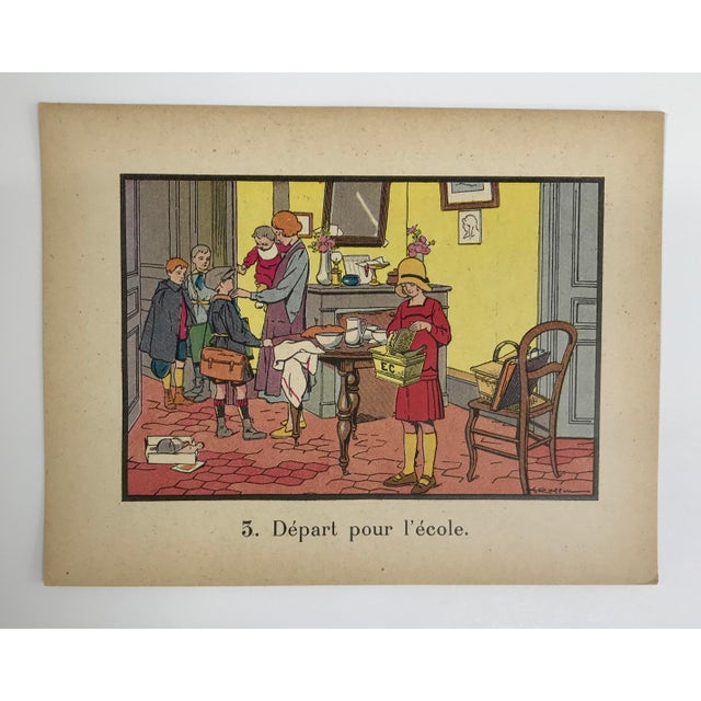 This illustration is representative of a genre widely used in early French educational publishing, particularly in primary...