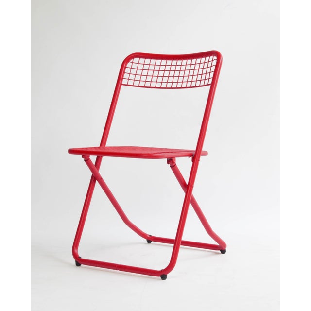 New Yellow Metal Folding Chair by Federico GIner for Houtique For Sale - Image 10 of 12