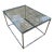 1970s Modern Metal and Glass Coffee Table For Sale