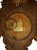 18th Century French Louis XVI Carved Giltwood Wall Clock With Oval Painting For Sale - Image 9 of 9