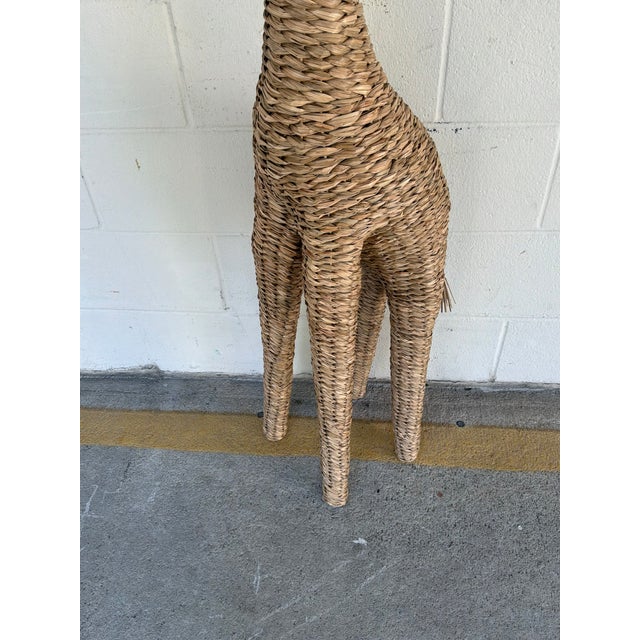Ebanista Tall Woven Giraffe Sculpture. For Sale In Atlanta - Image 6 of 7