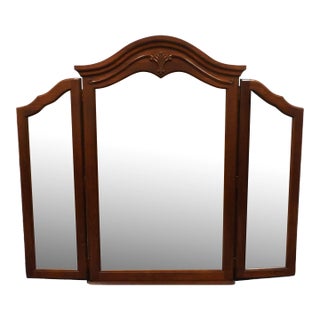 Bassett Furniture Chalon Cherry Country French 52" Tri-View Dresser Mirror 1060-236 For Sale