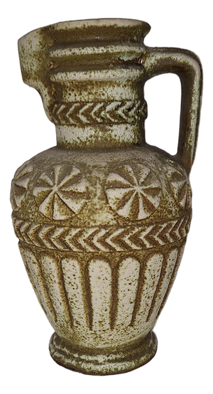 Vintage Green Ceramic Handled Jug Vase from Bay-Keramik, 1970s
