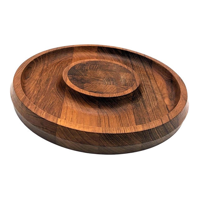 Mid 20th Century Jens Quistgaard Teak Wood Cheese Tray Designed for Dansk For Sale