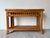 Vintage Coastal Rattan & Leather Two-Tier Console Table/ Sold For Sale - Image 10 of 12