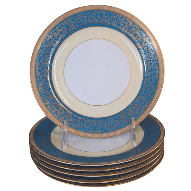 1948 Noritake Vornay Blue Pattern #4794 Salad Plates - Set of Six For Sale - Image 12 of 12