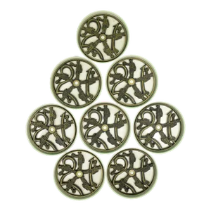 Set X 8 Mid 20th Century "21" Club Stacking Coasters