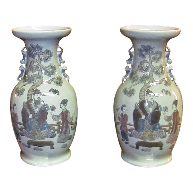 Lladro Retired Mandarin Vases Very Rare a Pair Chairish