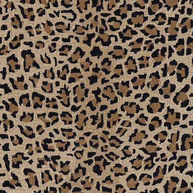 Erin Gates by Momeni Woodland Leopard Beige Hand Tufted Wool Area 2'6" X 8' Runner For Sale - Image 9 of 10