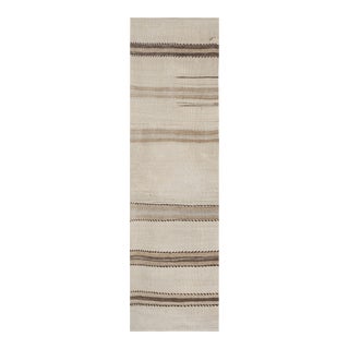 Made of Natural Wool Early 20th Century Narrow Turkish Kilim Runner For Sale