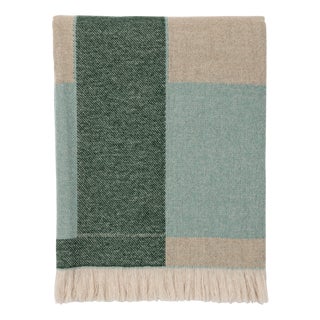 Wool and Cashmere Plaid with Woven Pattern by Villa Como For Sale