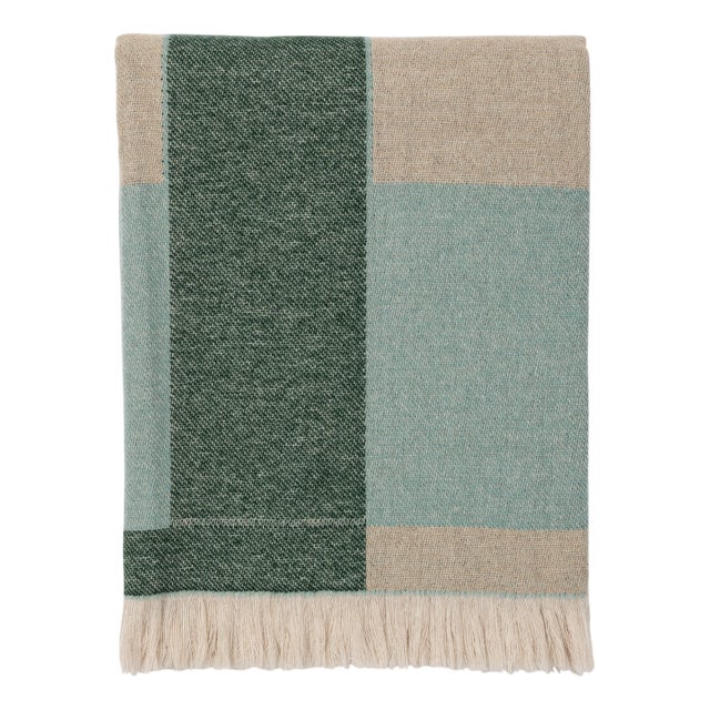 Wool and Cashmere Plaid with Woven Pattern by Villa Como For Sale