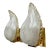 Pair of Murano Latticino Leaf Form Wall Sconces For Sale