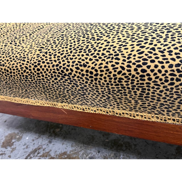Victorian Leopard Print Chaise Lounge For Sale - Image 9 of 12