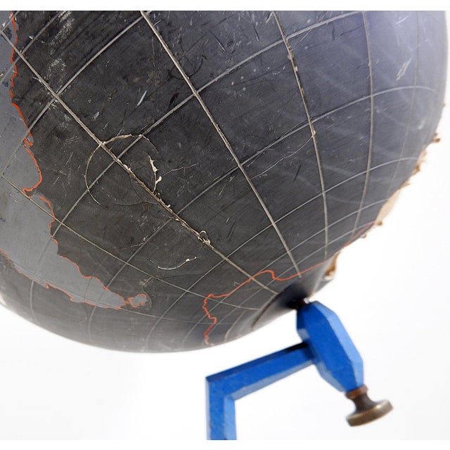 Blue Large Globe Floor Stand by Ludo Verbeke, 1950s For Sale - Image 8 of 14