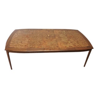 1960s Maurice Bailey for Monteverdi-Young Mid-Century Modern Burlwood Dining Table | Professionally Refinished For Sale