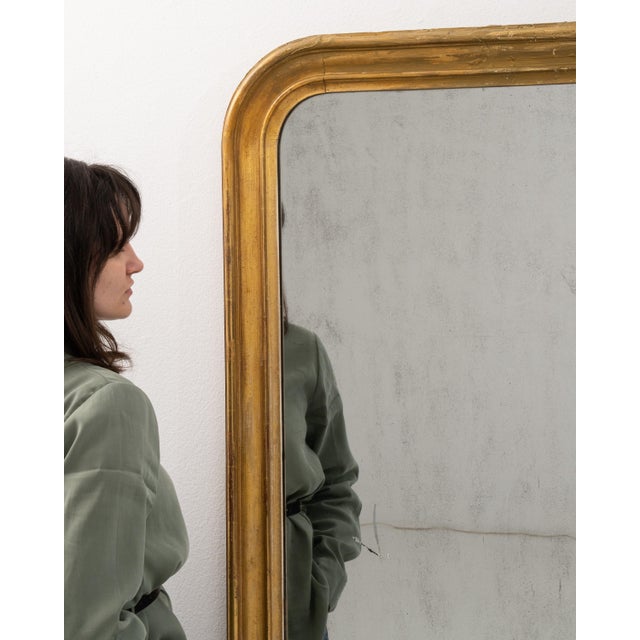 Louis Philippe Giltwood Mirror For Sale - Image 9 of 9