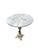 Metal Hollywood Regency Reticulated Brass & Marble Petite Drinks Table For Sale - Image 7 of 11