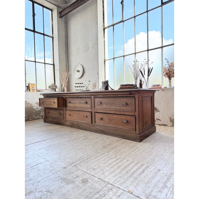 Oak Silk Counter, 1900s For Sale - Image 3 of 18