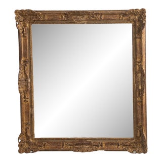 19th Century French Louis XV Giltwood Carved Wall Mirror For Sale