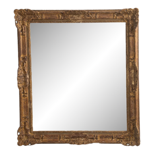 19th Century French Louis XV Giltwood Carved Wall Mirror