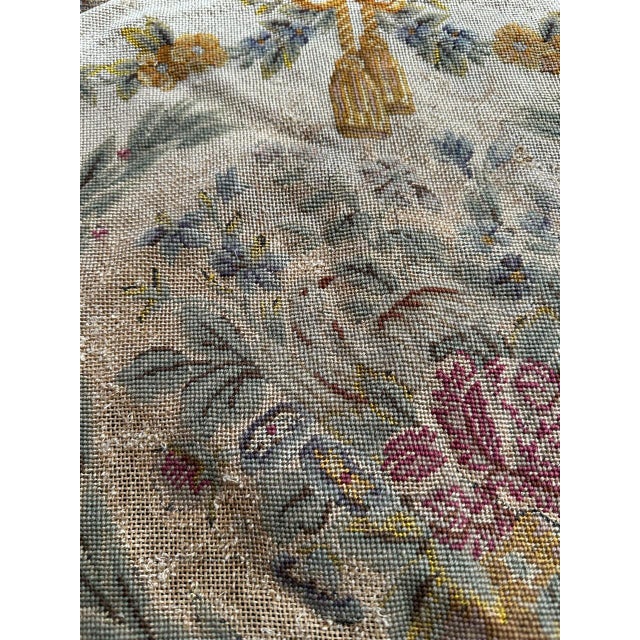 French Needlepoint Chair Cover Tapestry from Bobyrug, 1890s For Sale - Image 16 of 18