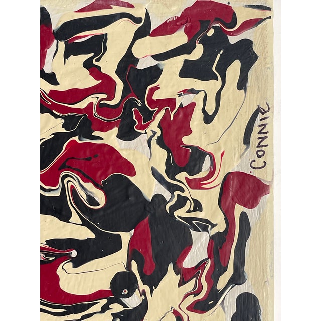 1970s Abstract Modern Acrylic on Canvas Signed Painting For Sale In Miami - Image 6 of 6