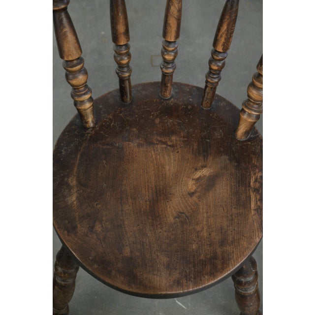 Wood Antique English Wooden Windsor Bistro Chairs, 1800s, Set of 4 For Sale - Image 7 of 15