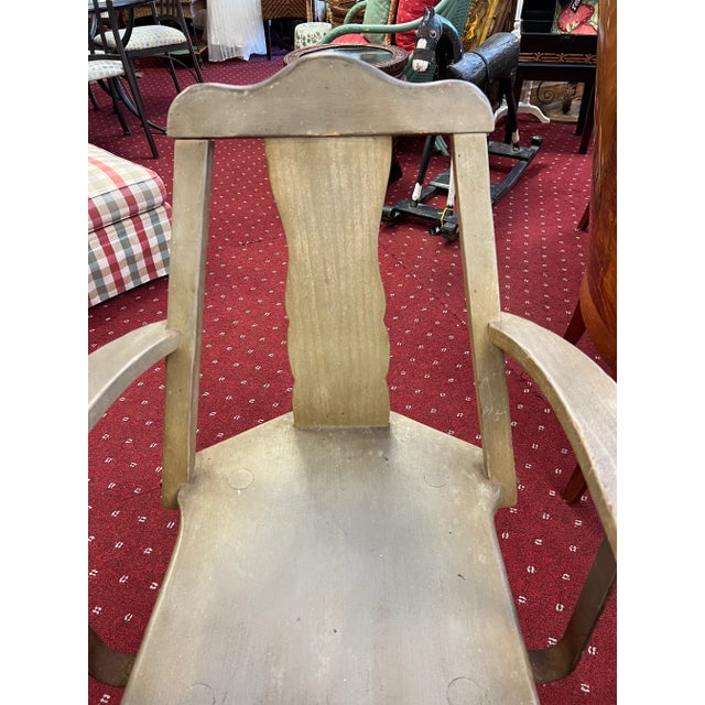 1930s Set of 4 Monterey Dining Chairs in Straw Ivory For Sale In West Palm - Image 6 of 12