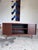 Refinished Vintage Open Cabinet Walnut Credenza For Sale In Phoenix - Image 6 of 9