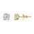 Contemporary 14K Yellow Gold 3.0 Cttw Lab Grown Diamond Solitaire Stud Earrings For Sale - Image 3 of 5