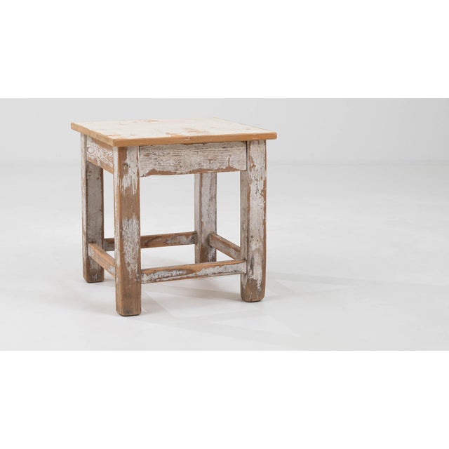 Early 20th Century Central European Wood Patinated Stool For Sale - Image 4 of 18