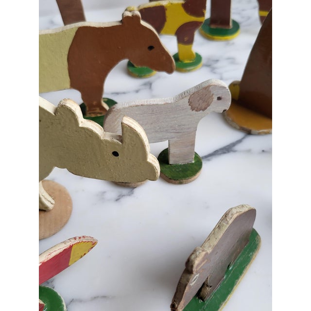 Vintage Wooden Folk Art Animals, 1950s, Set of 20 For Sale - Image 15 of 16