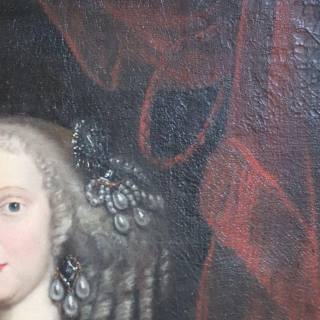 Portrait of Anna Maria Luisa d'Orléans, 17th Century, Oil Painting on Canvas, Framed For Sale - Image 10 of 18