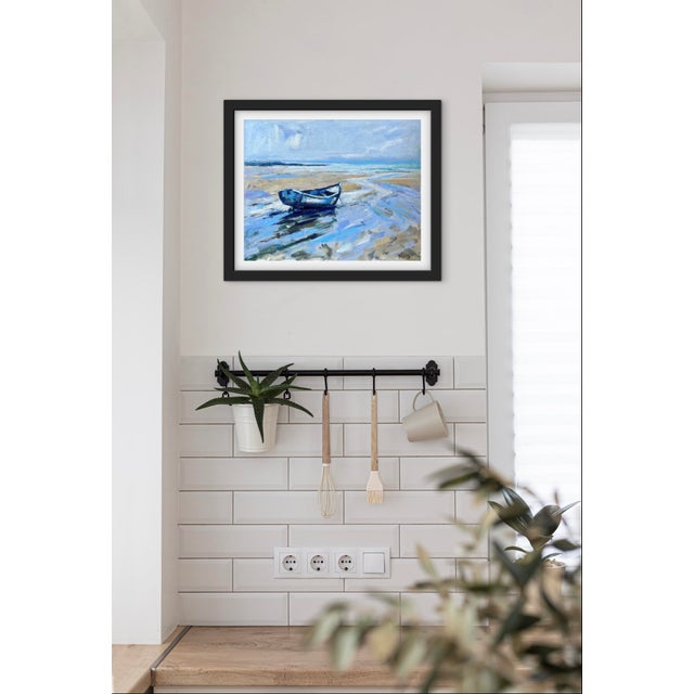Original Oil Painting – Waiting for the Tide For Sale - Image 9 of 13
