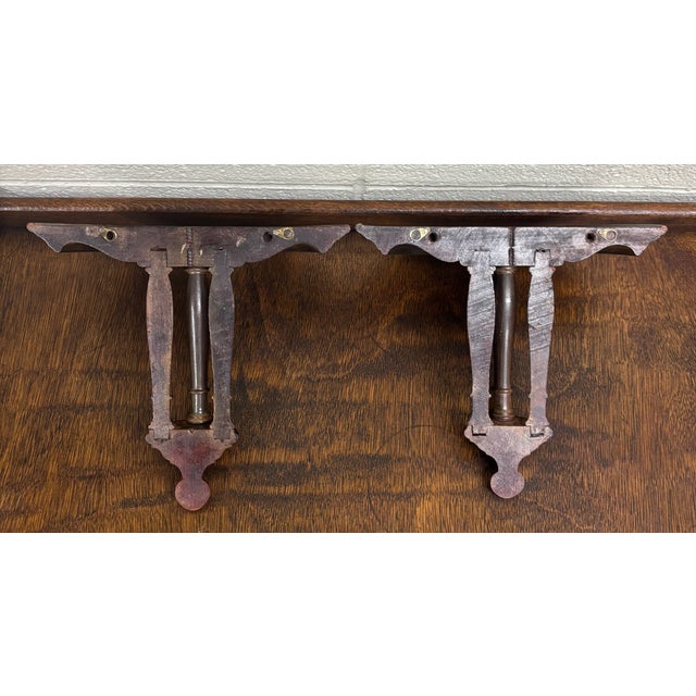 Vintage Classic Colonial Revival Wooden Wall Shelves - Pair For Sale - Image 12 of 12