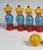 Toy Bowling Game with Figures in Yellow Hats and Balls, 1940s, Set of 12 For Sale - Image 3 of 9