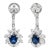 No Heat Sapphire Earrings, A Pair For Sale