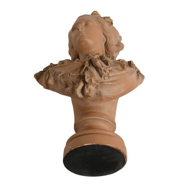 Ceramic Bust of Marie Antoinette After Carrier-Belleuse French Classical Sculpture For Sale - Image 10 of 10