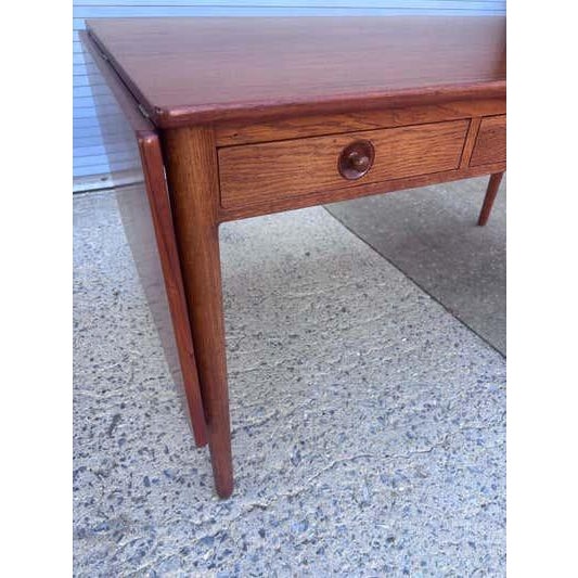Hans J. Wegner Model 305 Drop-Leaf Desk, Oak & Teak, 1960 For Sale - Image 9 of 17