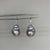 Diamond Freshwater Pearl Earrings 14 Karat Gold Grey 23.2 Mm Certified For Sale - Image 4 of 13
