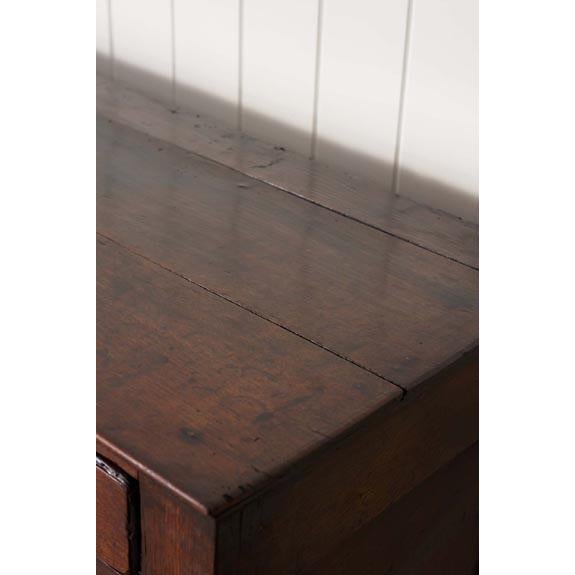 18th Century 18th Century Oak Dresser Base With Raised Panel Cupboard Doors (C. 1740) For Sale - Image 5 of 9