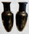 Chelsea House Inc Vintage Black Pink Chinoiserie Floral Peacock Vases= a Pair For Sale - Image 4 of 7